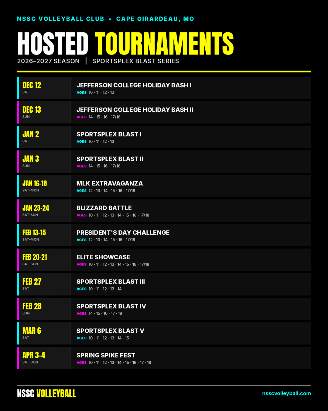 nssc tournaments